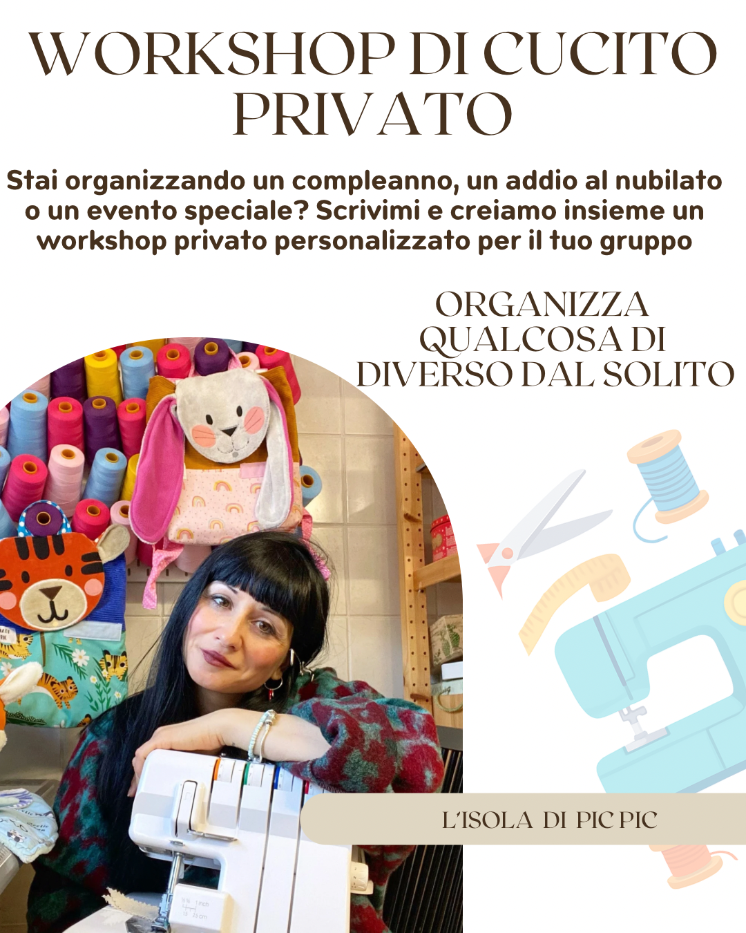 WORKSHOP ELASTICI PER CAPELLI + BASI DI CUCITO