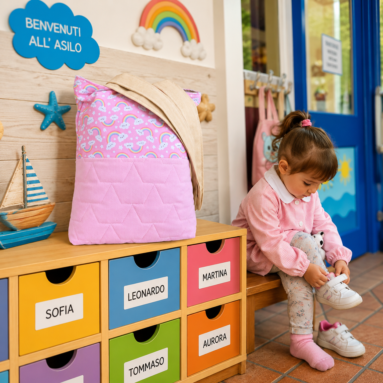 Sacca shopper asilo SCOIATTOLO