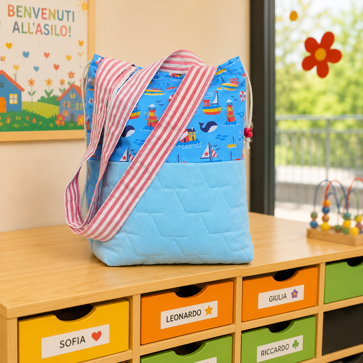 Sacca shopper asilo BALENA