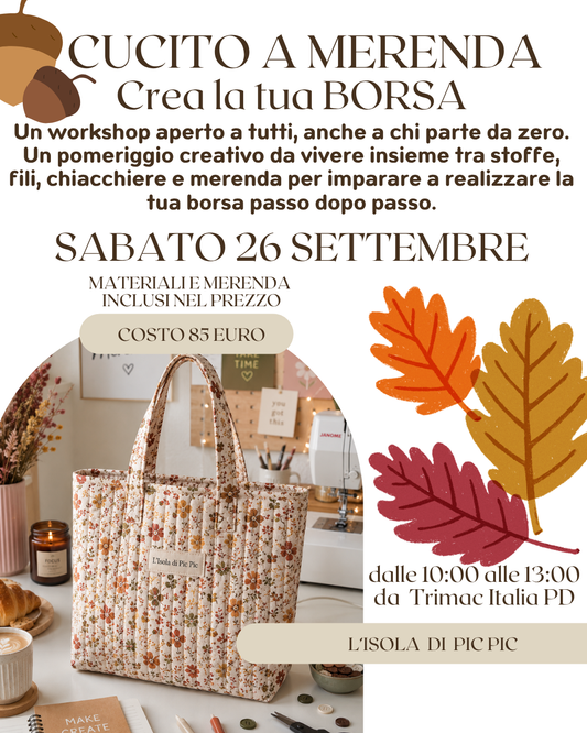 WORKSHOP CREA LA TUA BORSA (PADOVA)