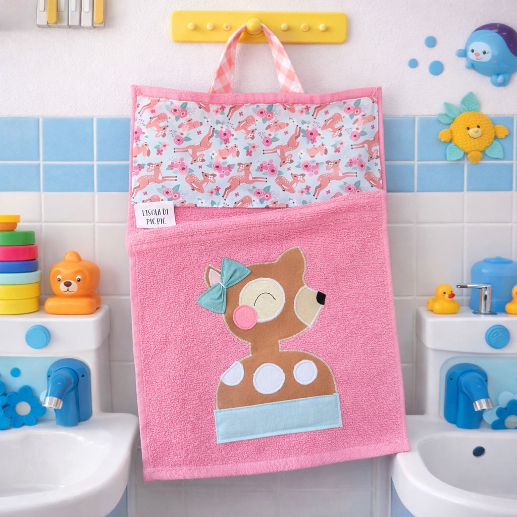 Asciugamano asilo CERBIATTO