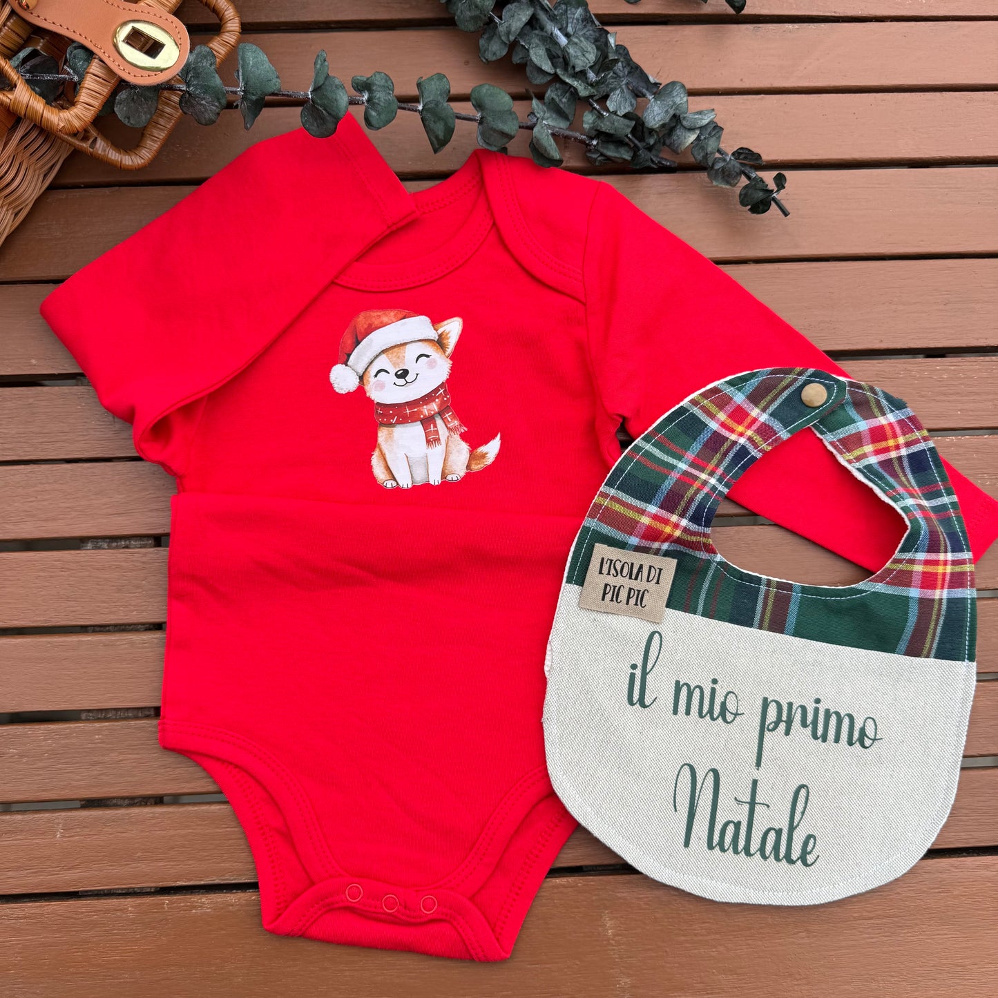 Body di Natale per bambini 9/12 mesi