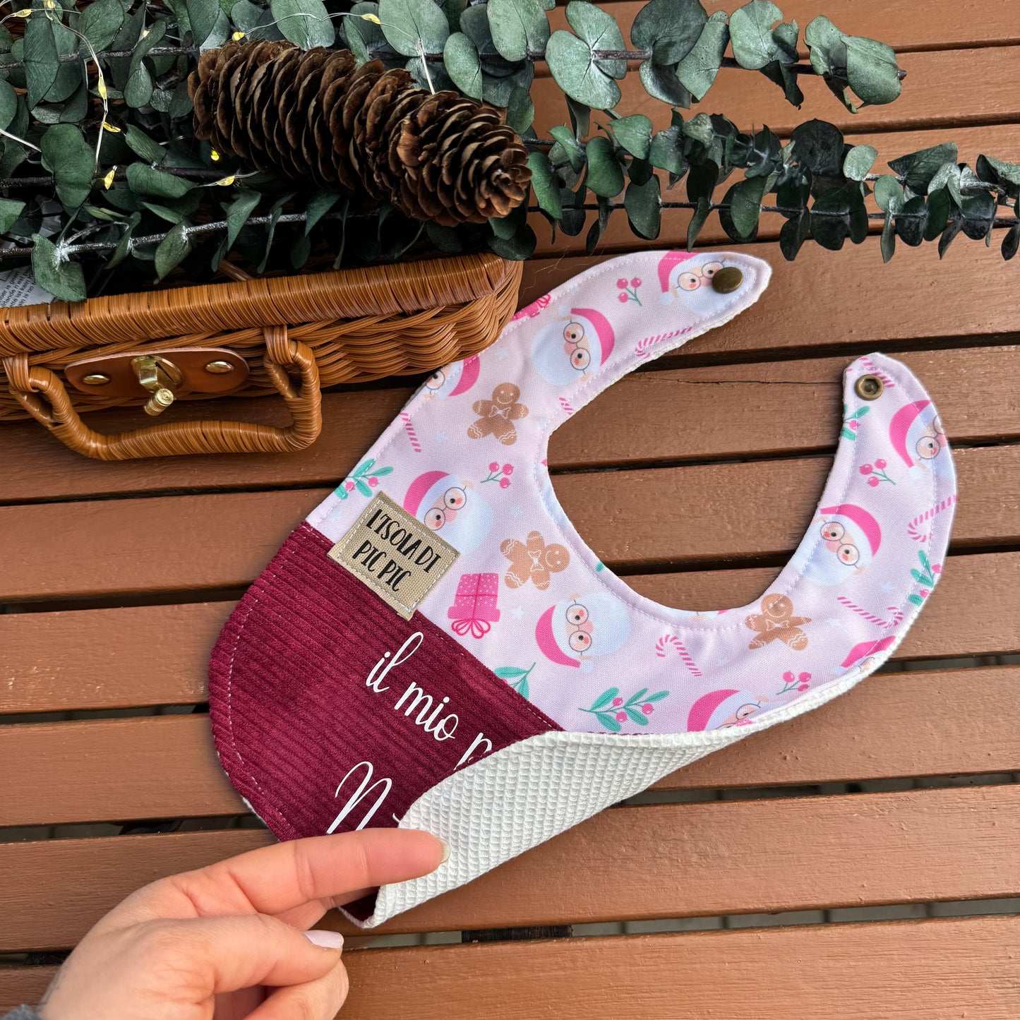 Bavaglino di Natale in velluto