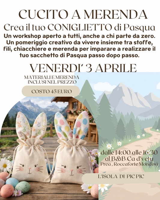 WORKSHOP CREA IL TUO CONIGLIETTO DI PASQUA