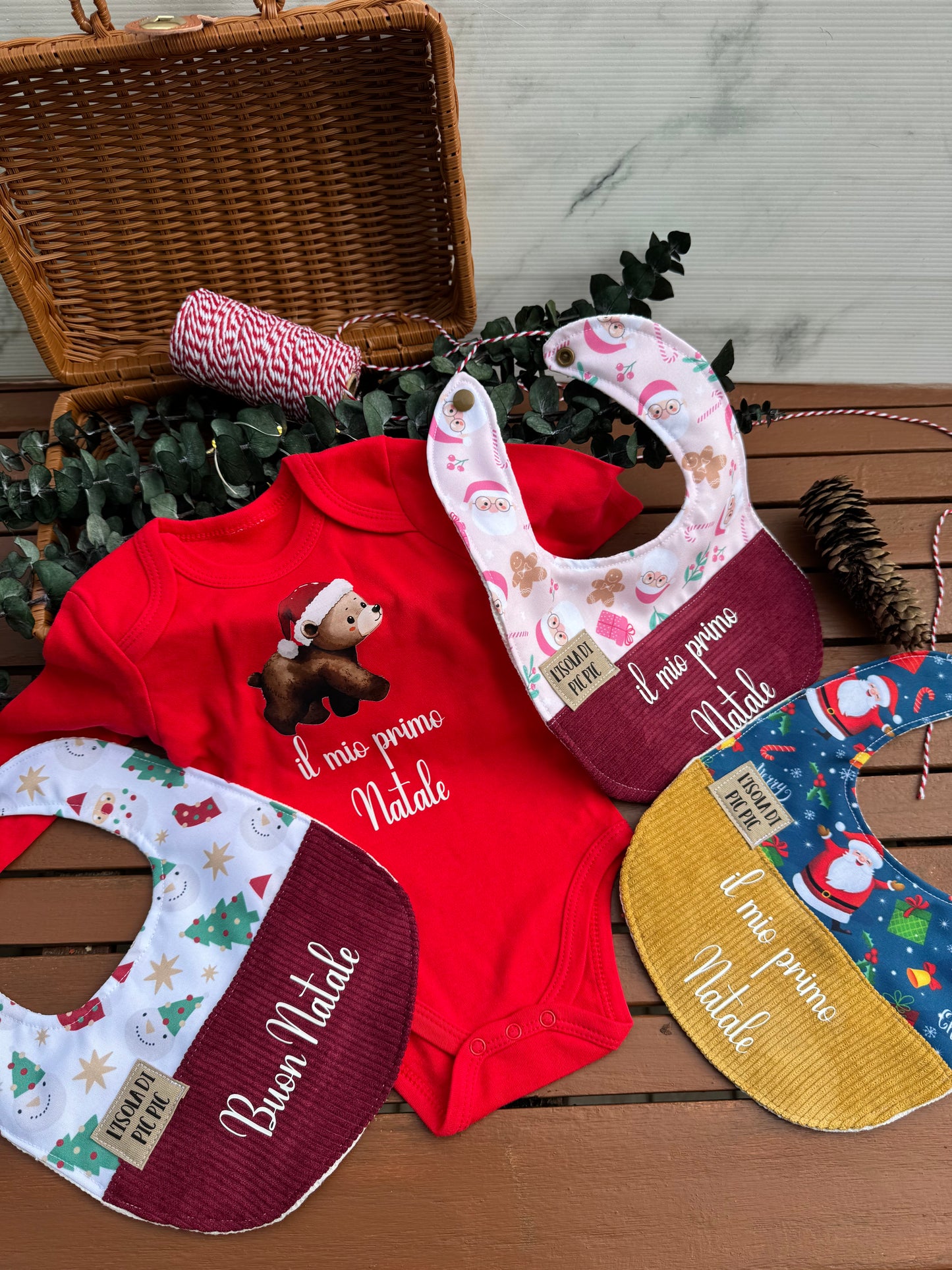 Bavaglino di Natale in velluto