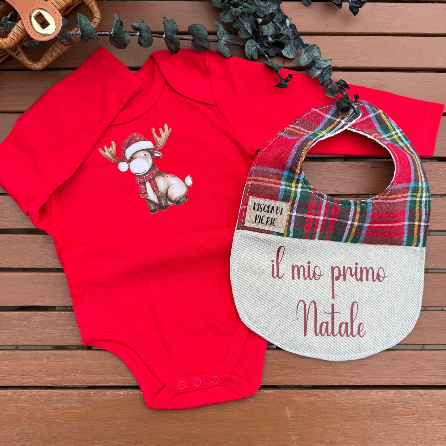 Body di Natale per bambini 9/12 mesi