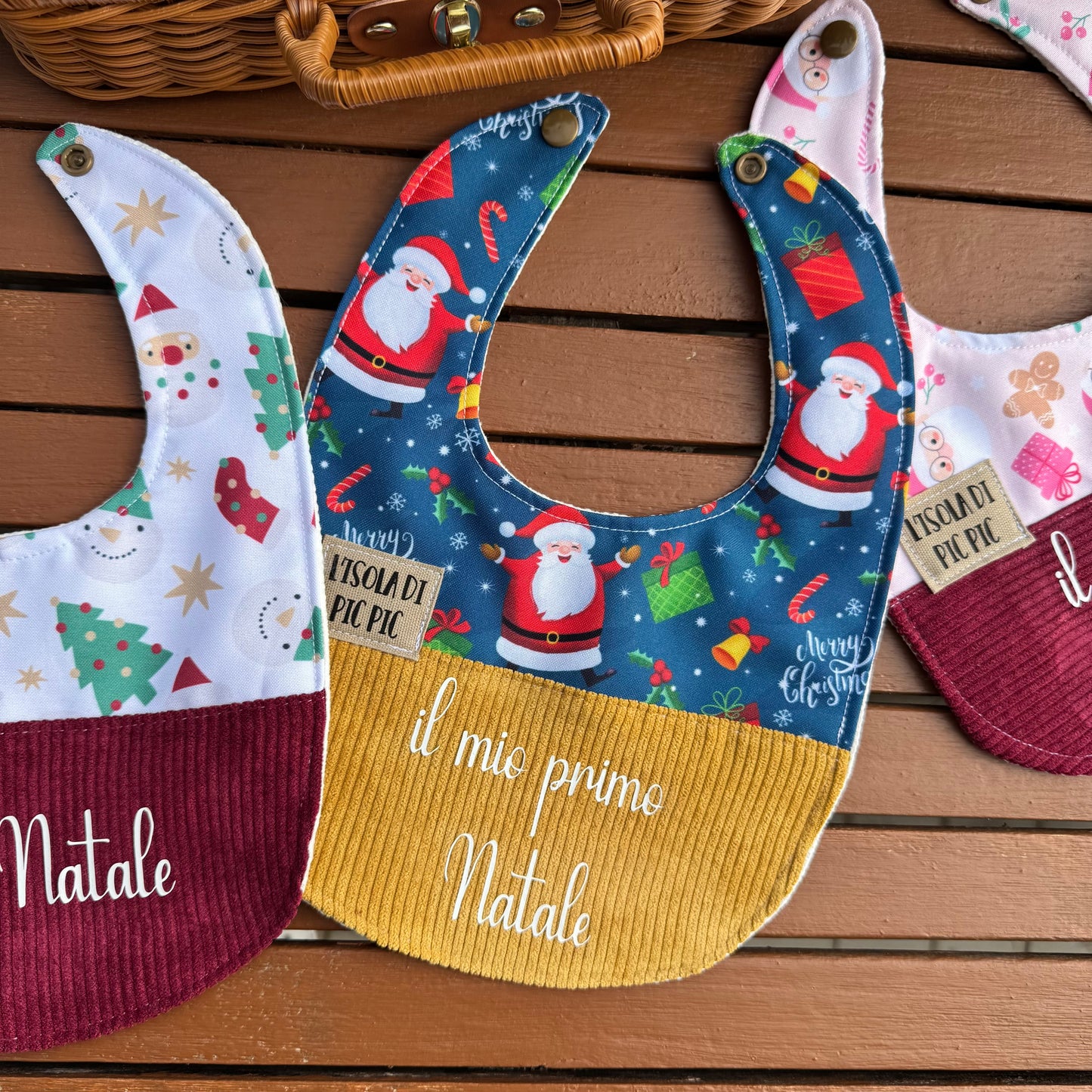 Bavaglino di Natale in velluto