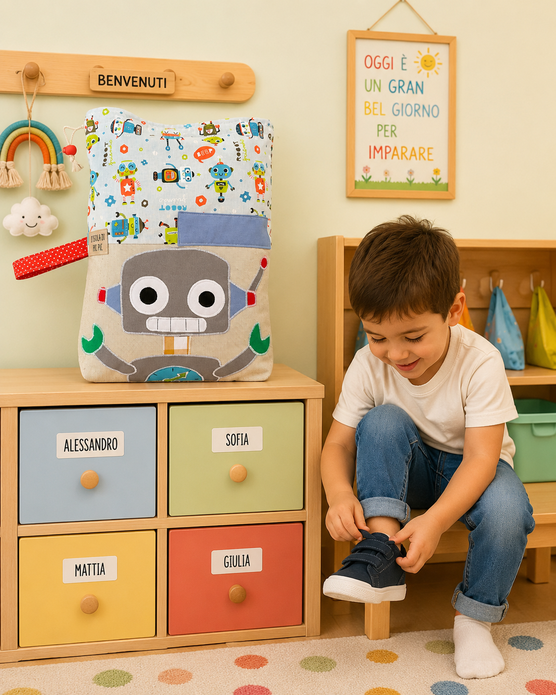 Sacca cambio asilo ROBOT