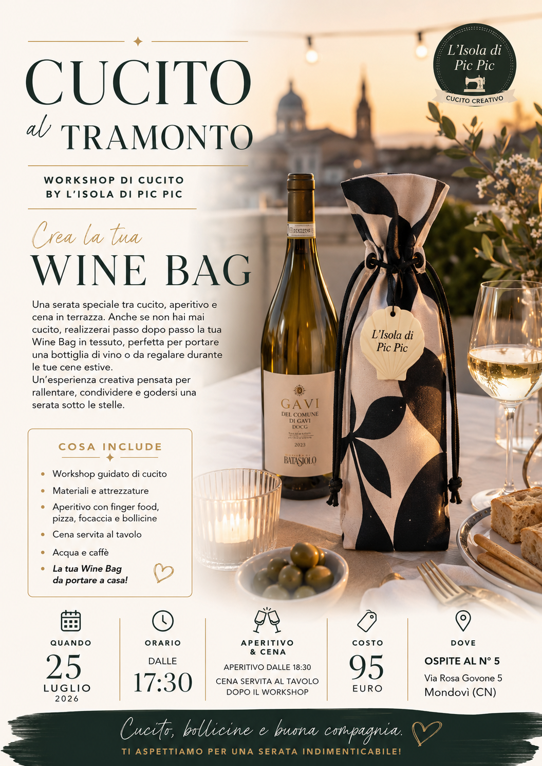 WORKSHOP MONDOVÌ CREA LA TUA WINE BAG