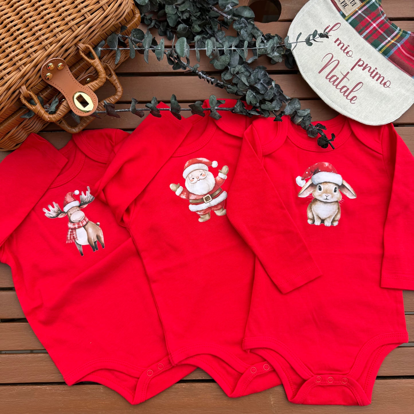 Body di Natale per bambini 6/9 mesi