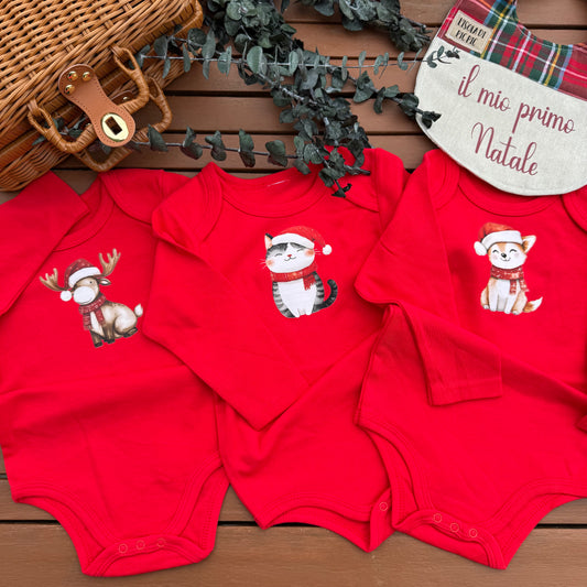 Body di Natale per bambini 9/12 mesi