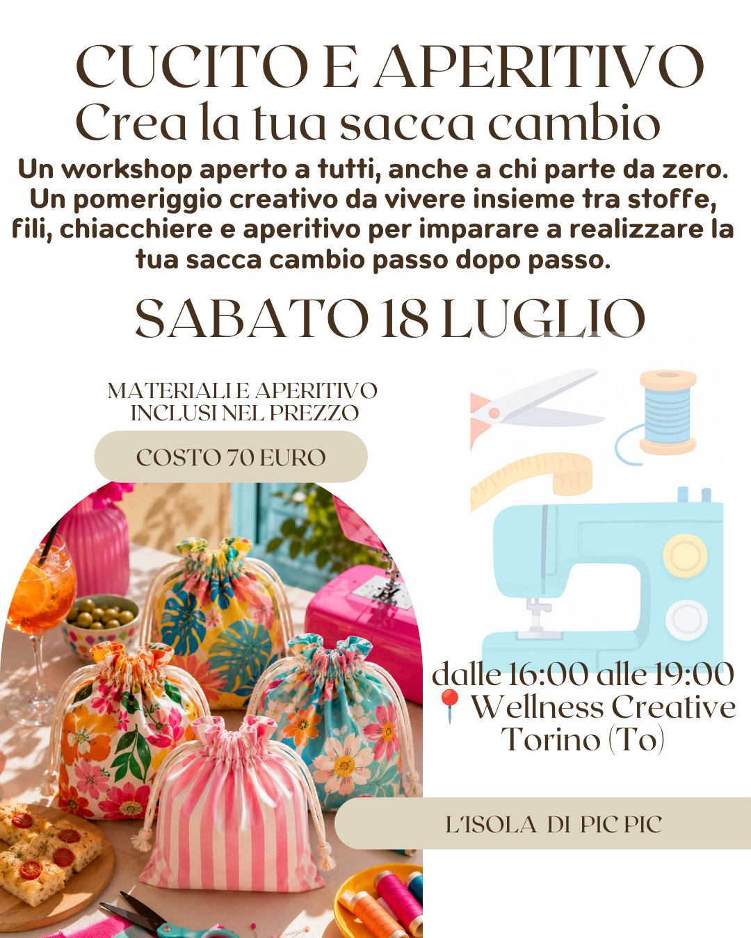 WORKSHOP TORINO CREA LA TUA SACCA
